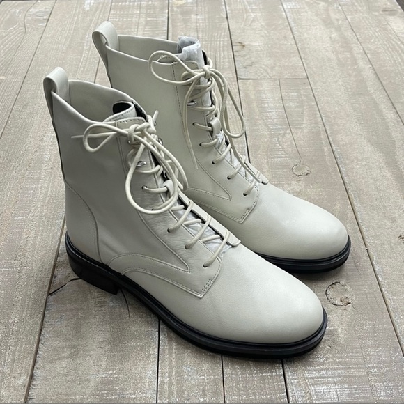 NIB: RAG & BONE Women’s Slayton Leather Lace Up Boot, Antique White Sz 7 (37 EU) - Picture 2 of 15